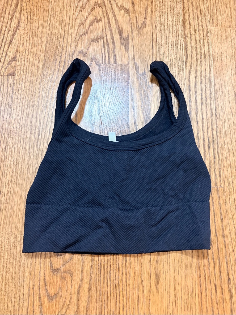 Nikibiki Black Ribbed Crop Bralette